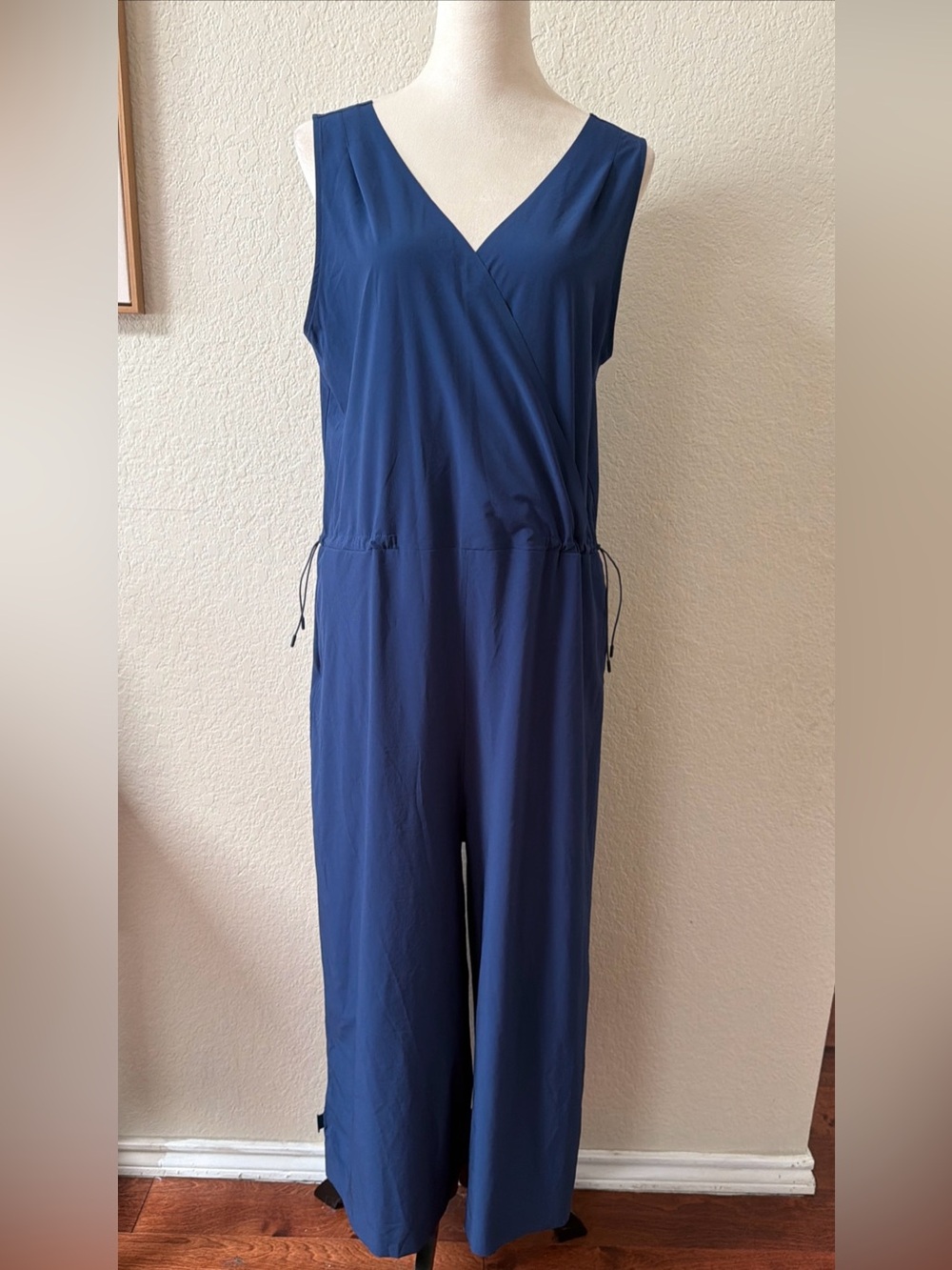 Title Nine Blue Getaway Travel Jumpsuit Size L